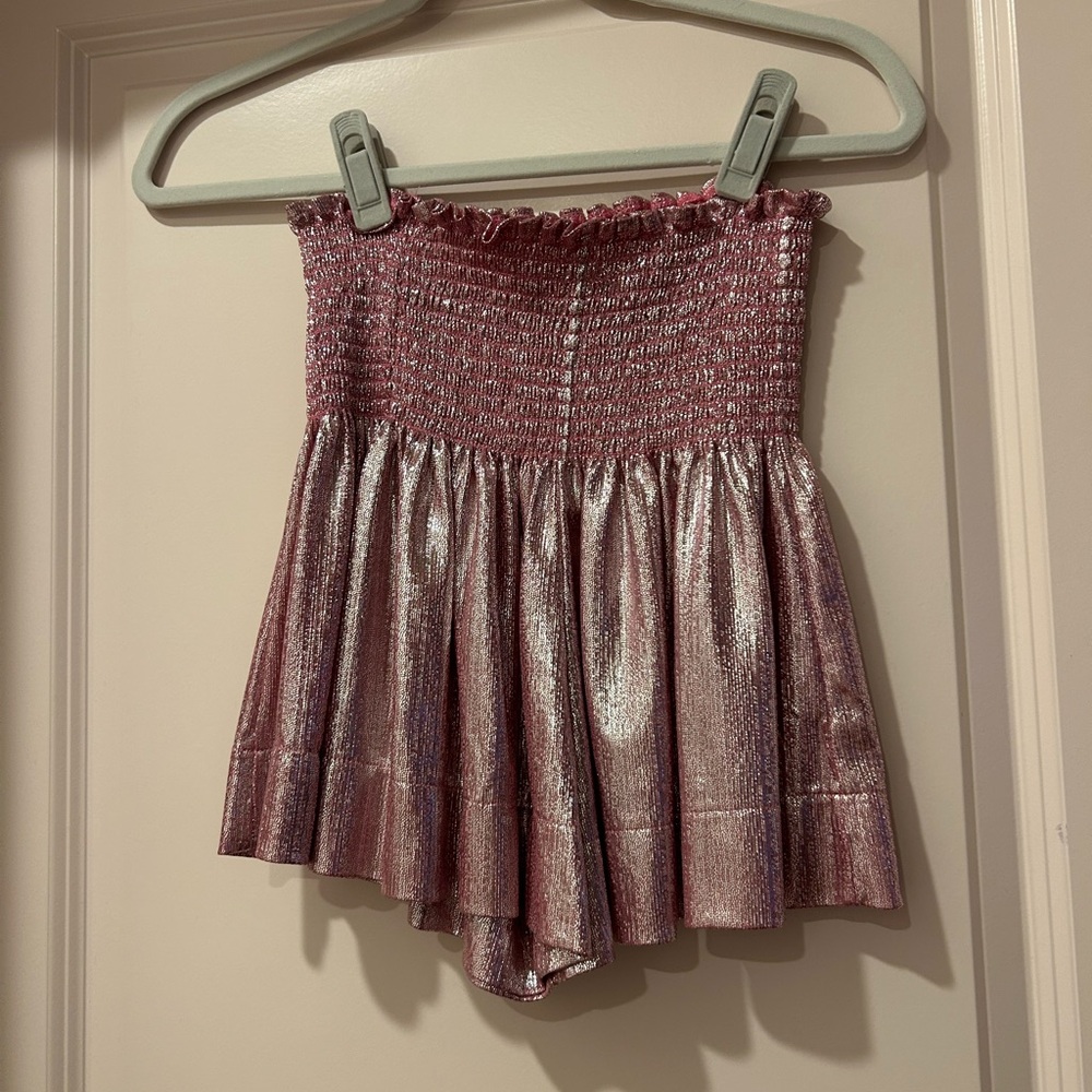 Queen of sparkle metallic shorts